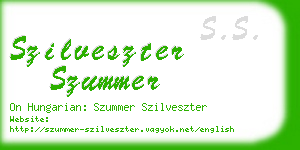 szilveszter szummer business card